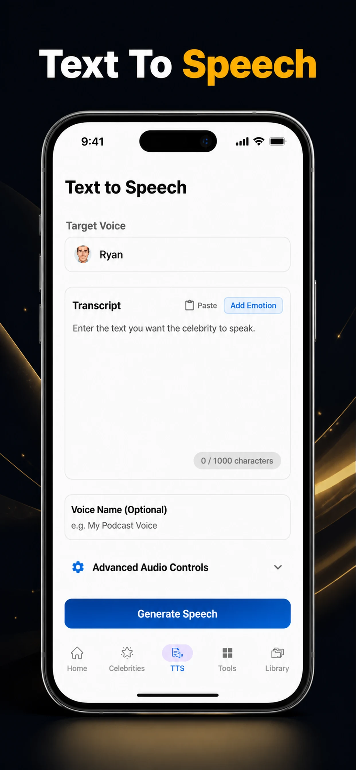 Fish Labs : AI Audio Clone TTS screenshot